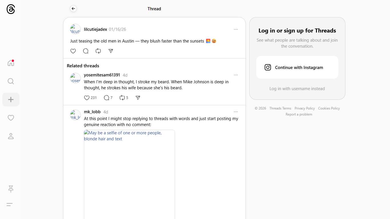 Just teasing the old men in Austin — they blush faster than the sunsets 🌅😉